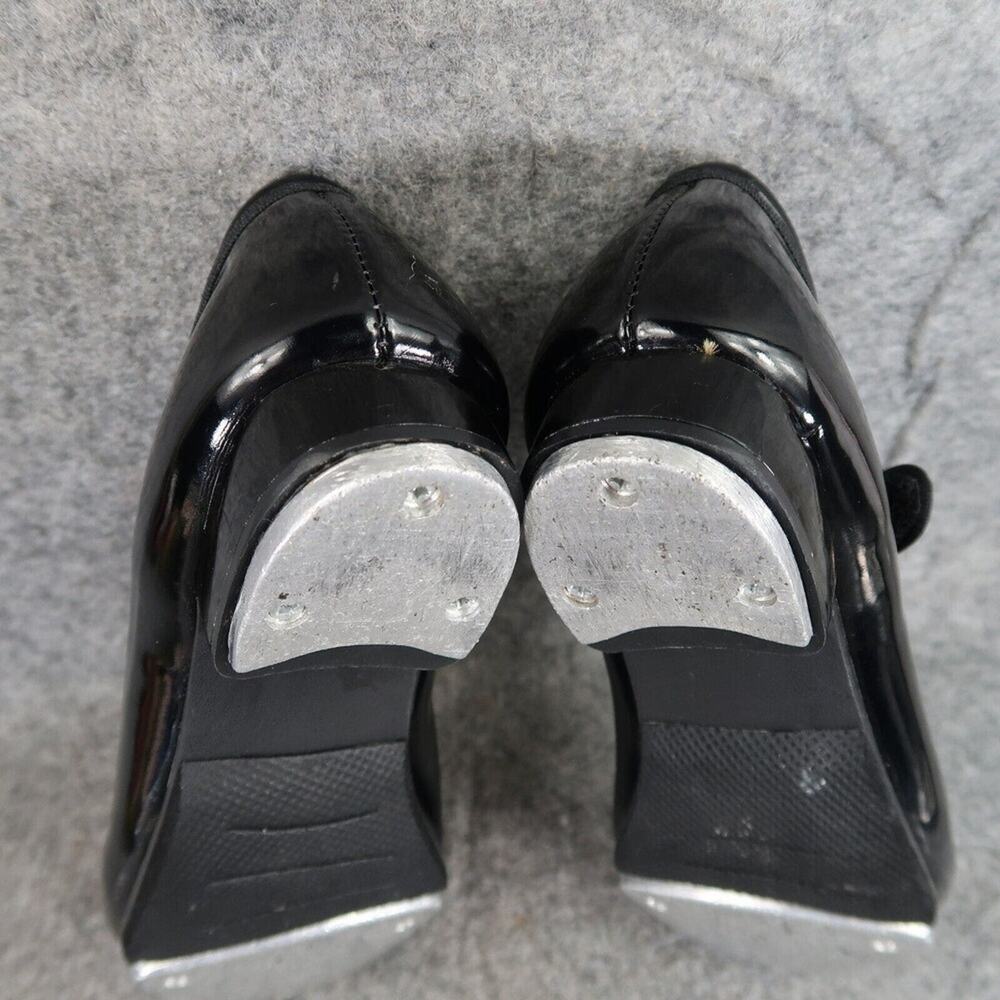 Tap Shoes Girls 12.5 Mary Jane Dance Black Patent Adjustable Strap Classic Kids - Picture 14 of 15